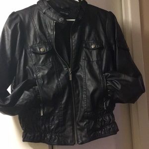Black leather jacket